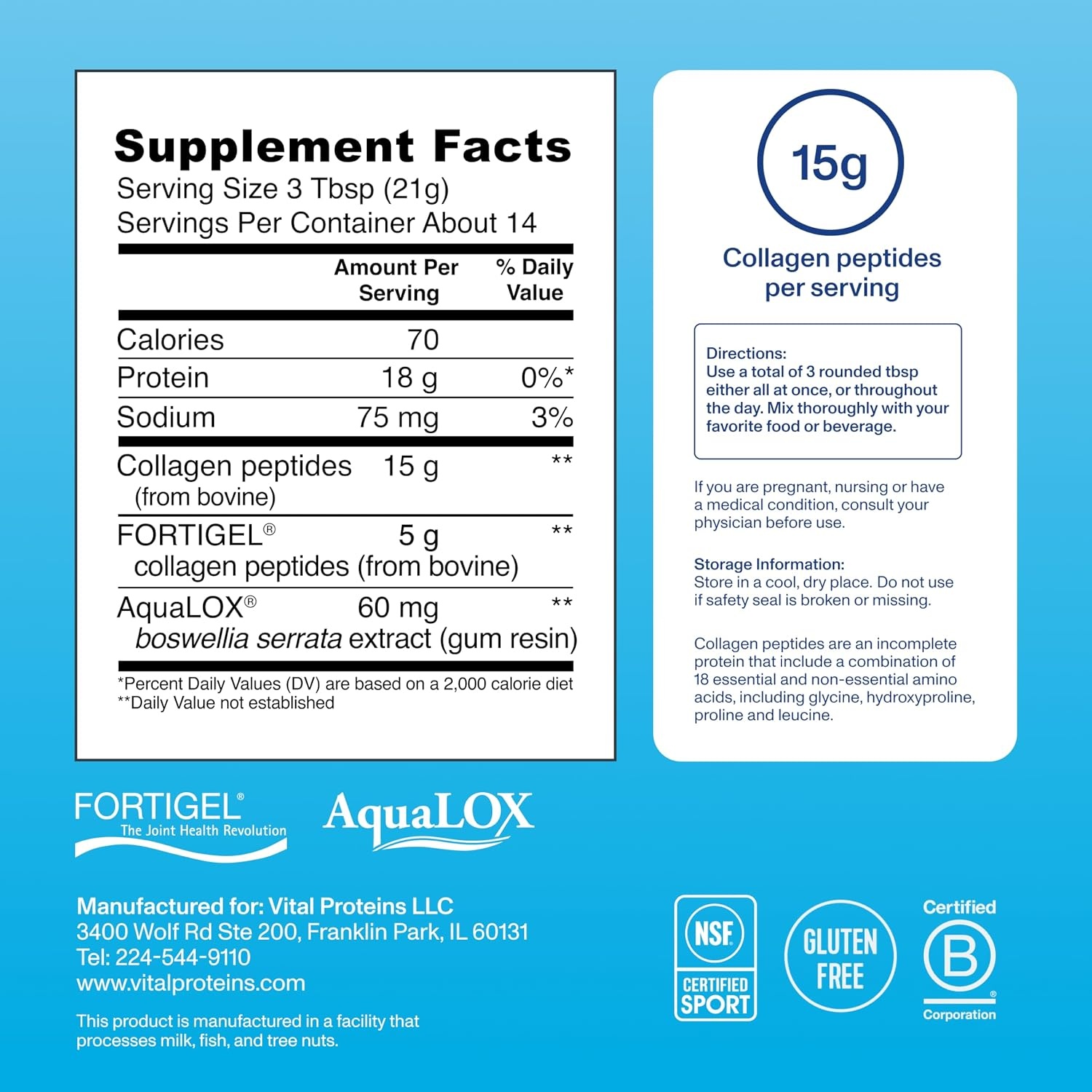 image:imageVital Proteins Active Complex 20g Collagen Peptides 1037oz