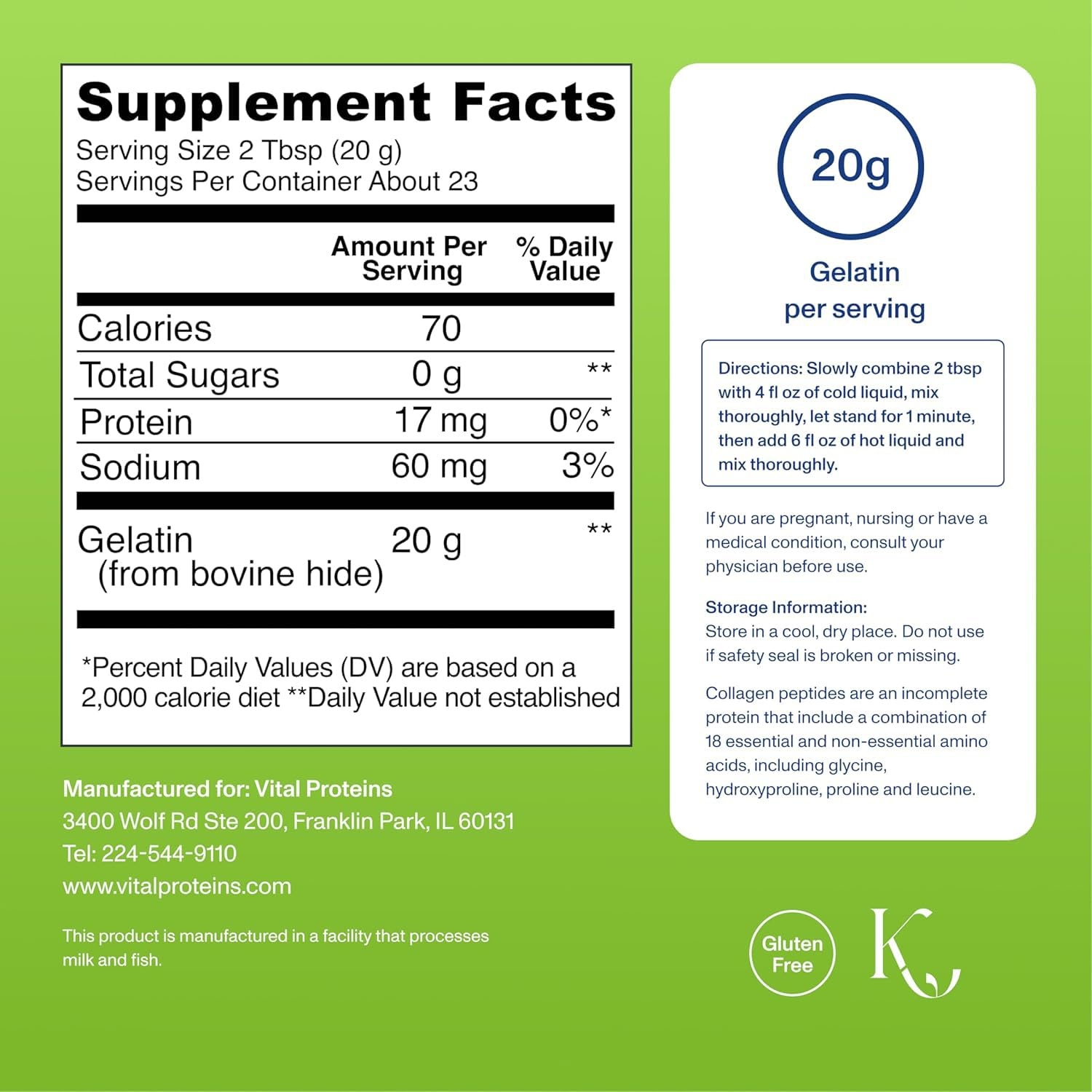 image:imageVital Proteins Beef Gelatin Powder GrassFed 164 oz164 Ounce Pack of 3