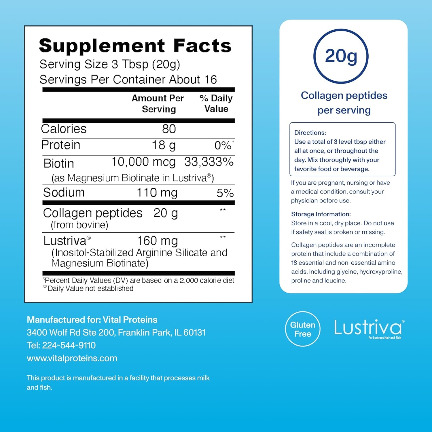 image:imageVital Proteins Collagen Peptides Biotin Unflavored 114ozUnflavored