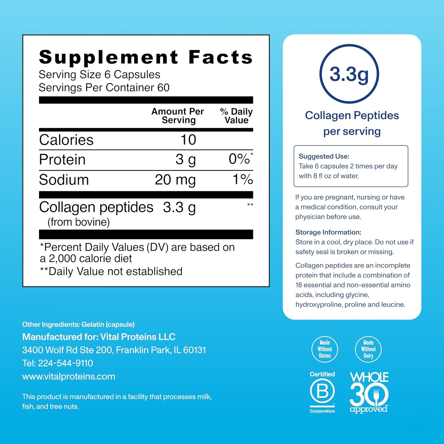 image:imageVital Proteins Collagen Peptides Capsules for Women Collagen Supplement 360 Capsules