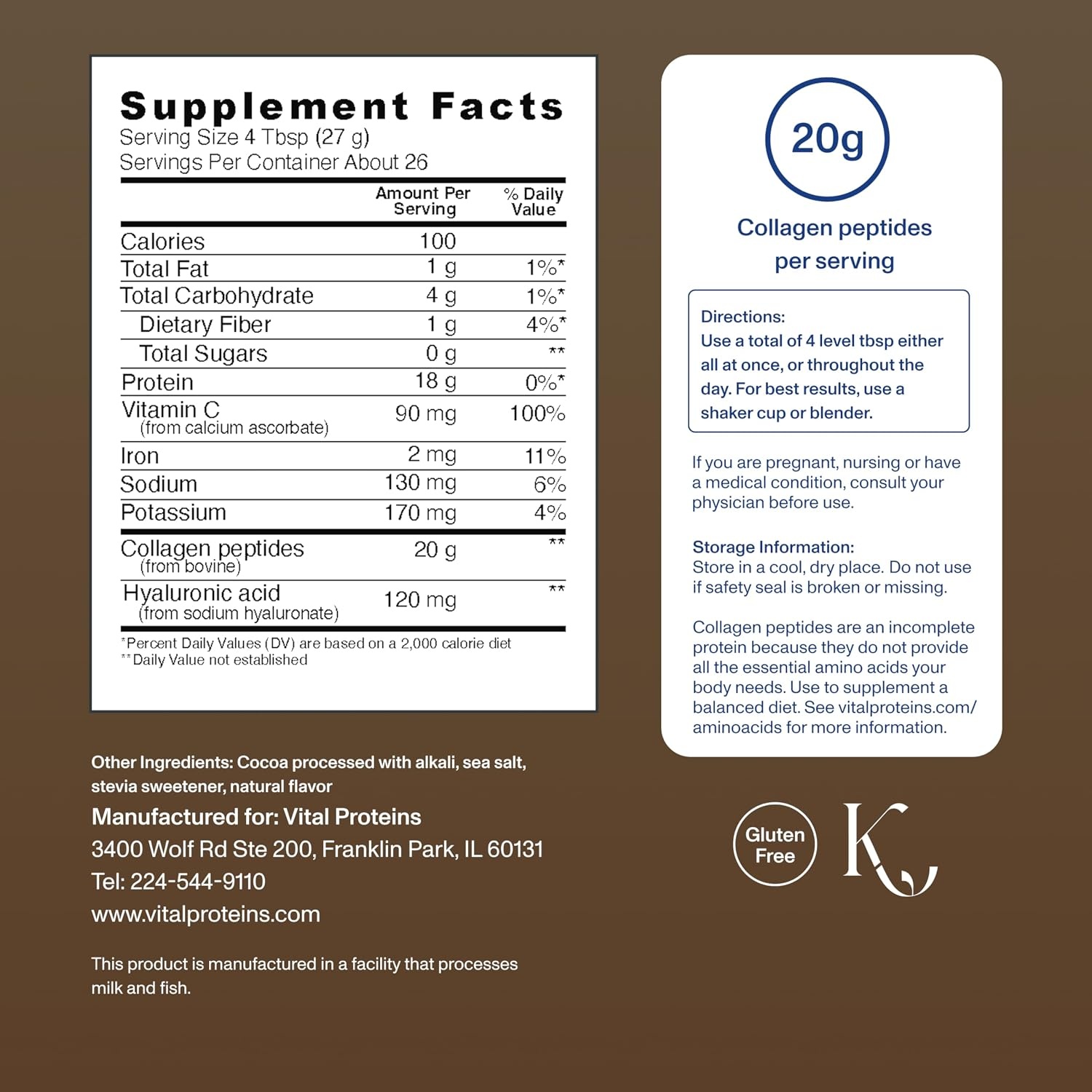 image:imageVital Proteins Collagen Peptides Powder Advanced Unflavored 20ozChocolate