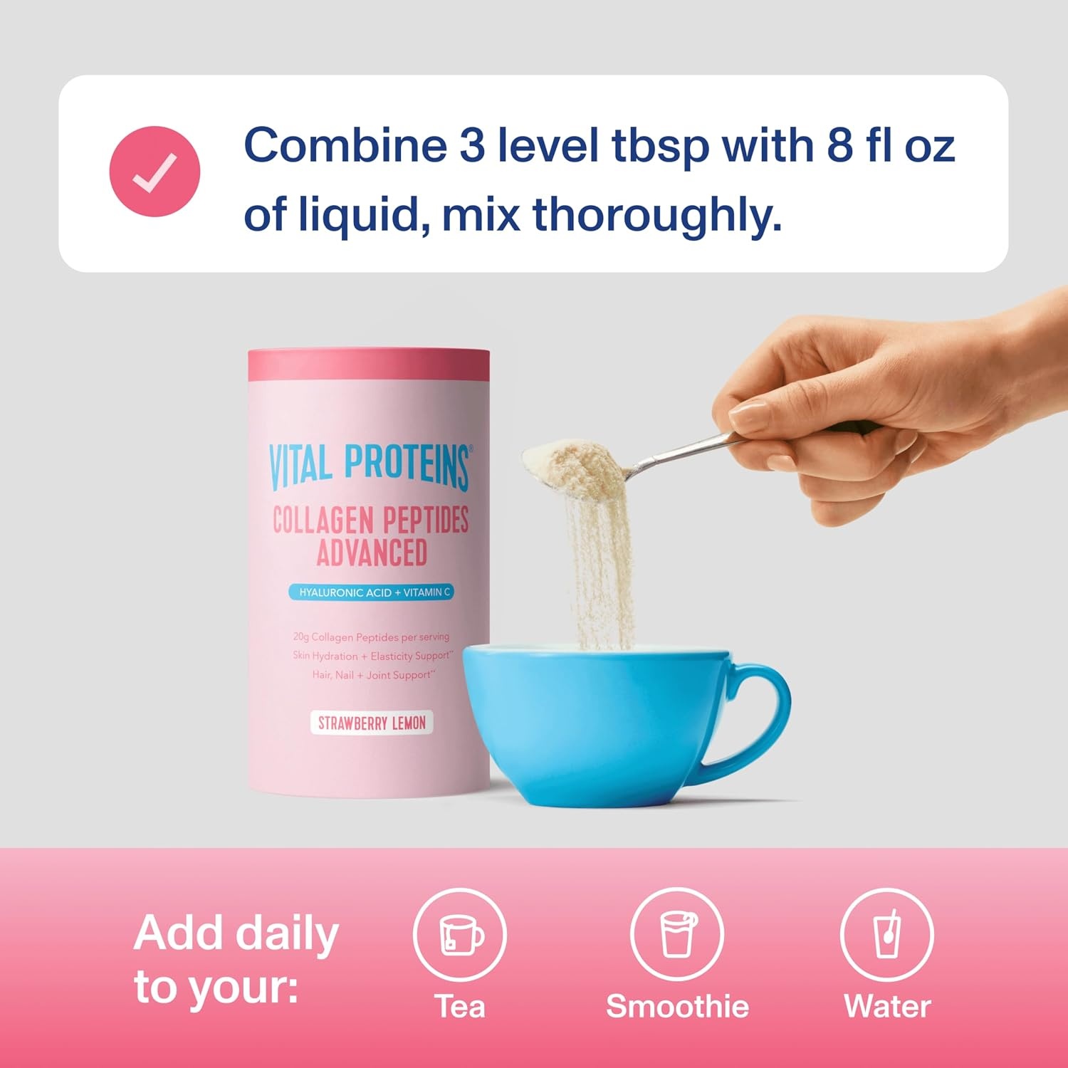 image:imageVital Proteins Collagen Peptides Powder Advanced Unflavored 20ozStrawberry Lemon