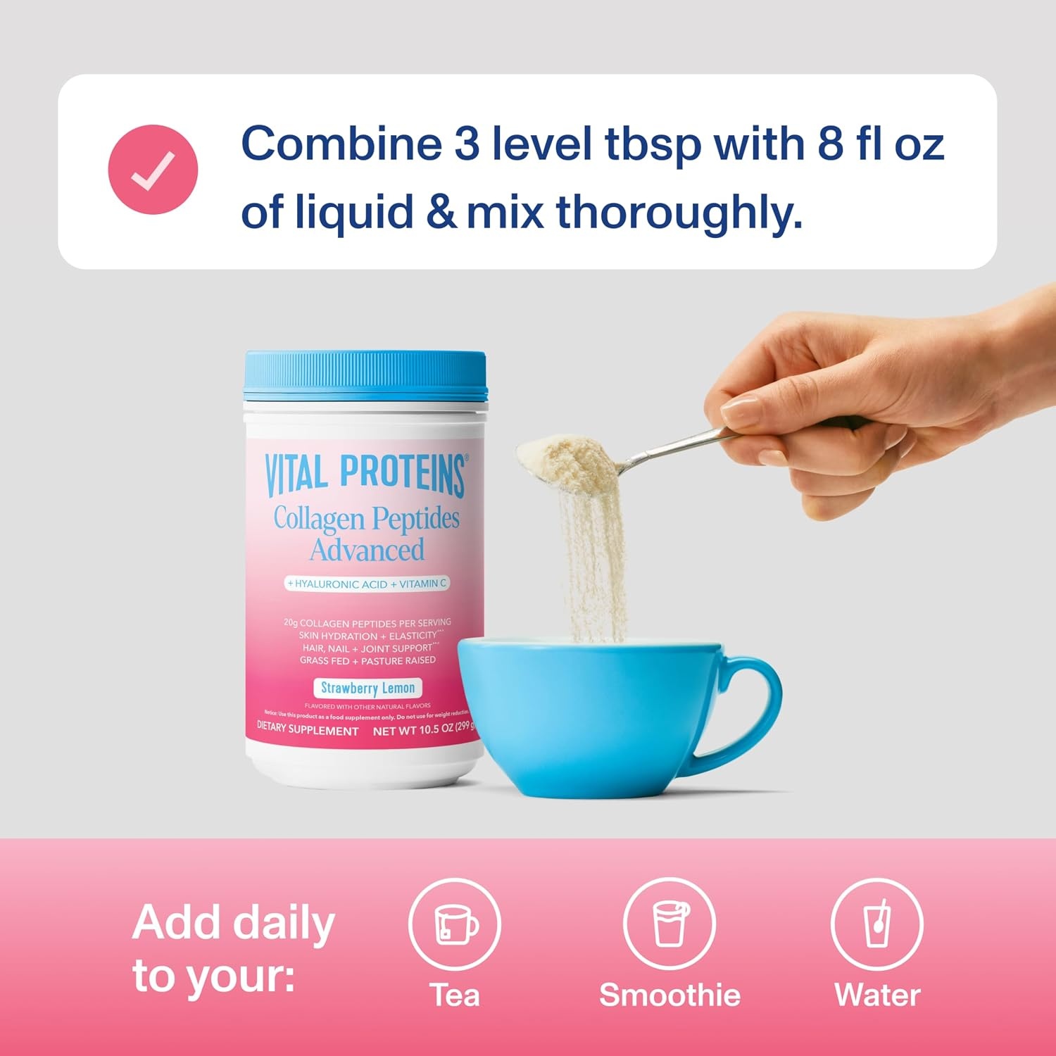 image:imageVital Proteins Collagen Peptides Powder Advanced Unflavored 20ozStrawberry Lemon
