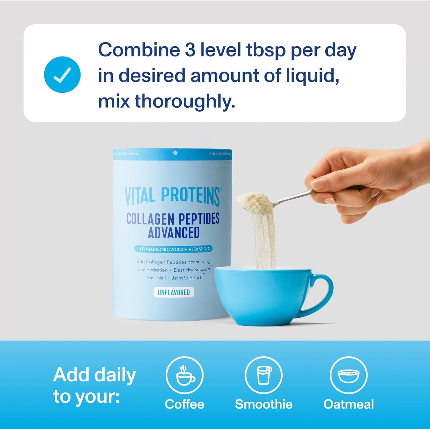 image:imageVital Proteins Collagen Peptides Powder Advanced Unflavored 20ozUnflavored