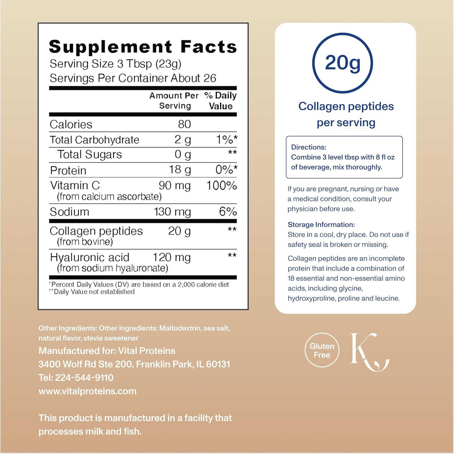 image:imageVital Proteins Collagen Peptides Powder Advanced Unflavored 20ozVanilla