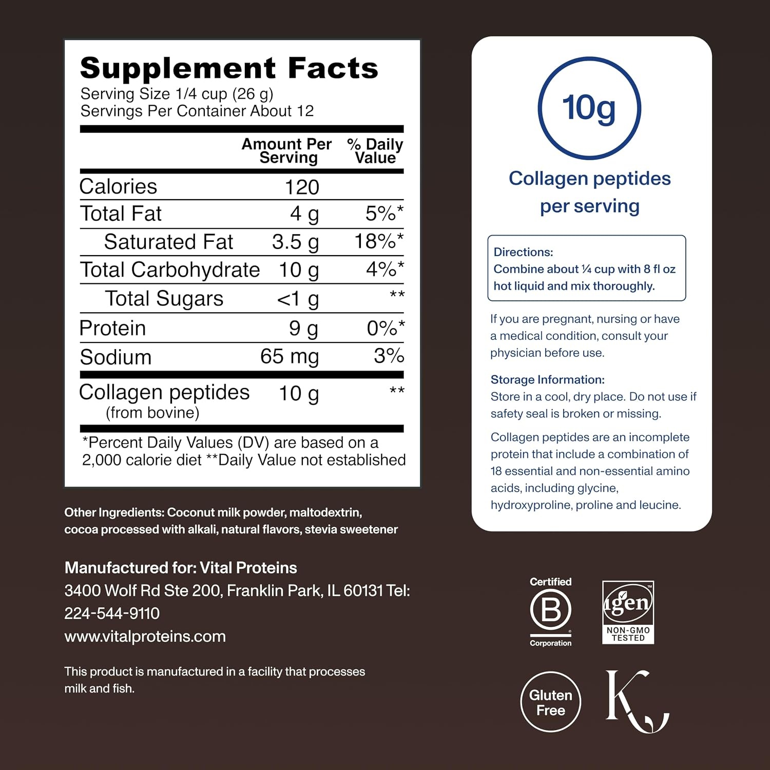 image:imageVital Proteins Collagen Peptides Powder Mocha Coffee Creamer 11ozMocha