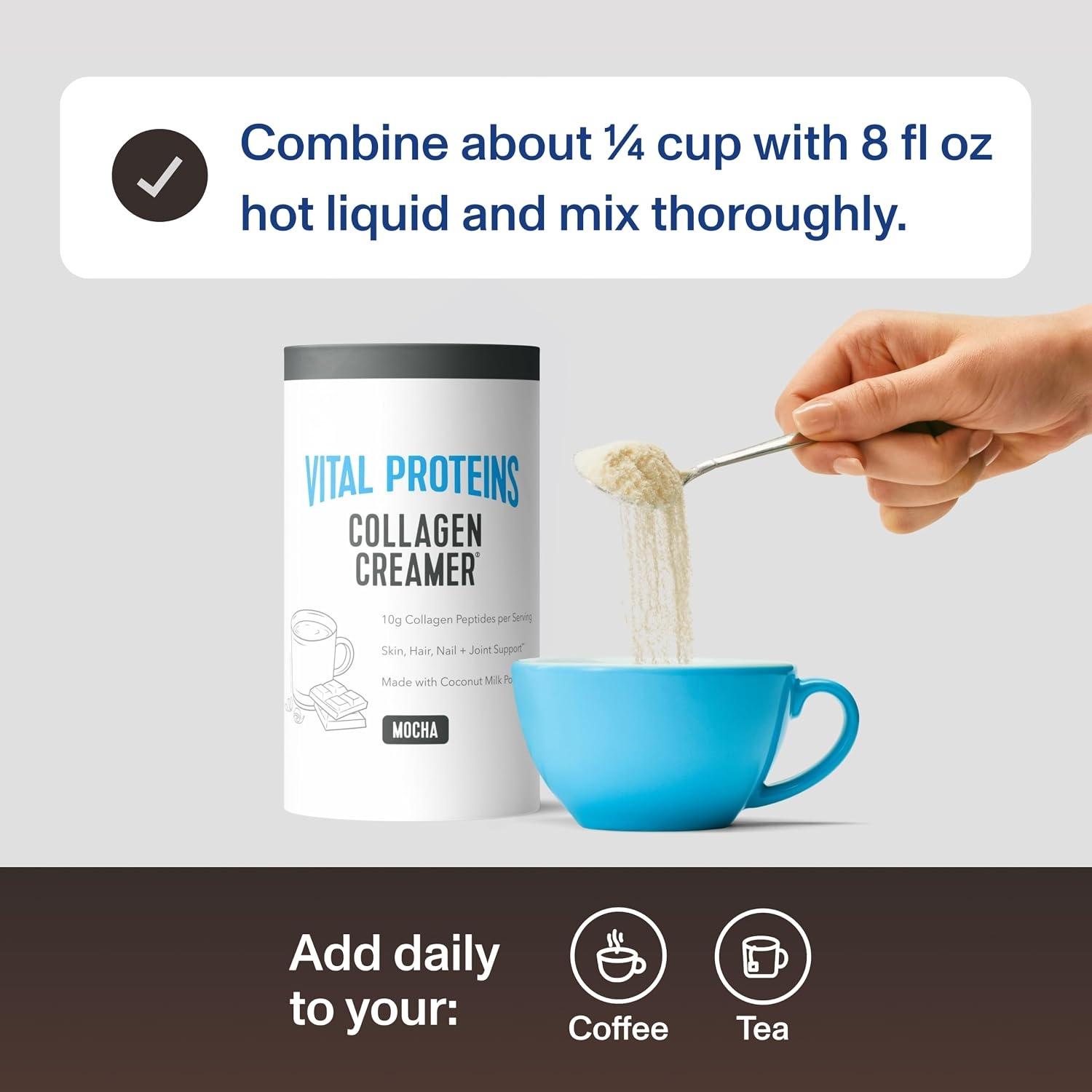 image:imageVital Proteins Collagen Peptides Powder Mocha Coffee Creamer 11ozMocha