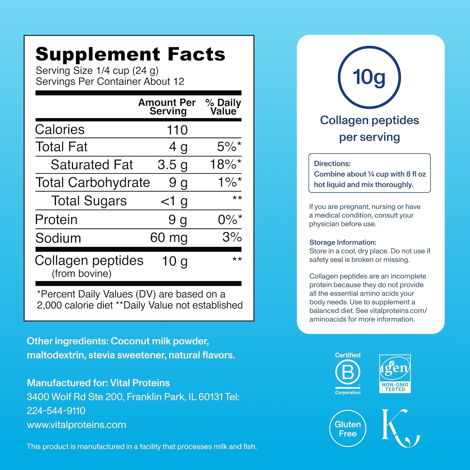 image:imageVital Proteins Collagen Peptides Powder Mocha Coffee Creamer 11ozOriginal