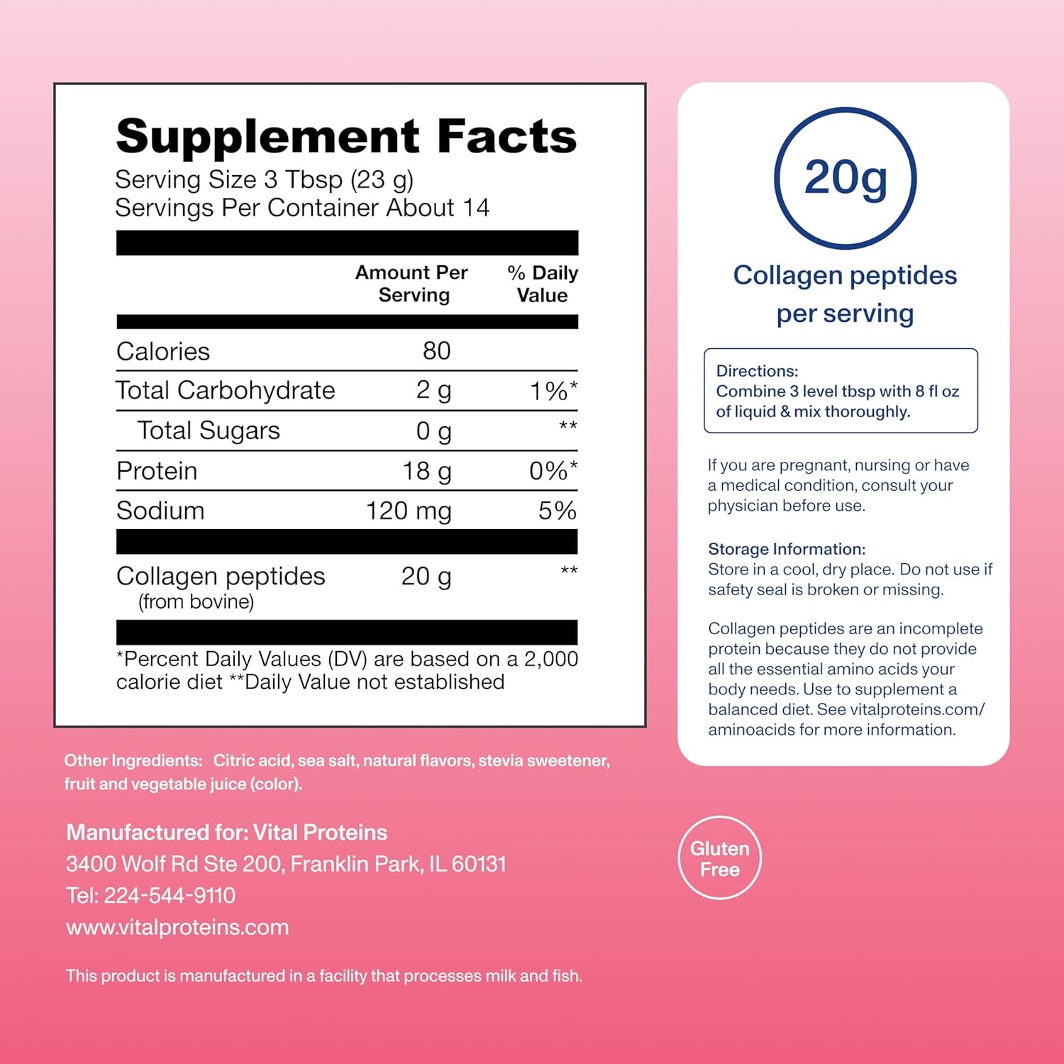 image:imageVital Proteins Collagen Peptides Powder Unflavored 933ozStrawberry Lemonade
