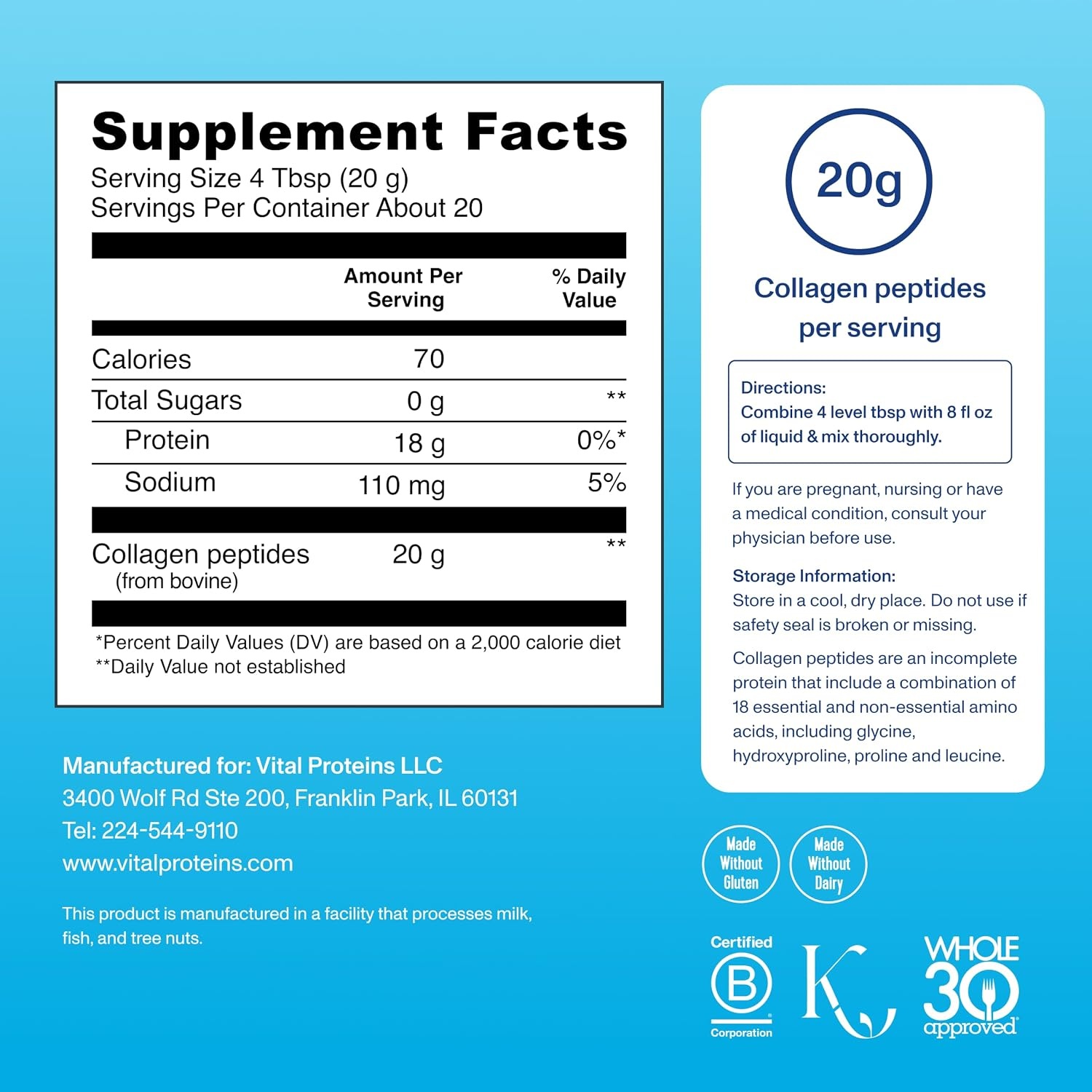 image:imageVital Proteins Collagen Peptides Powder Unflavored 933ozUnflavored