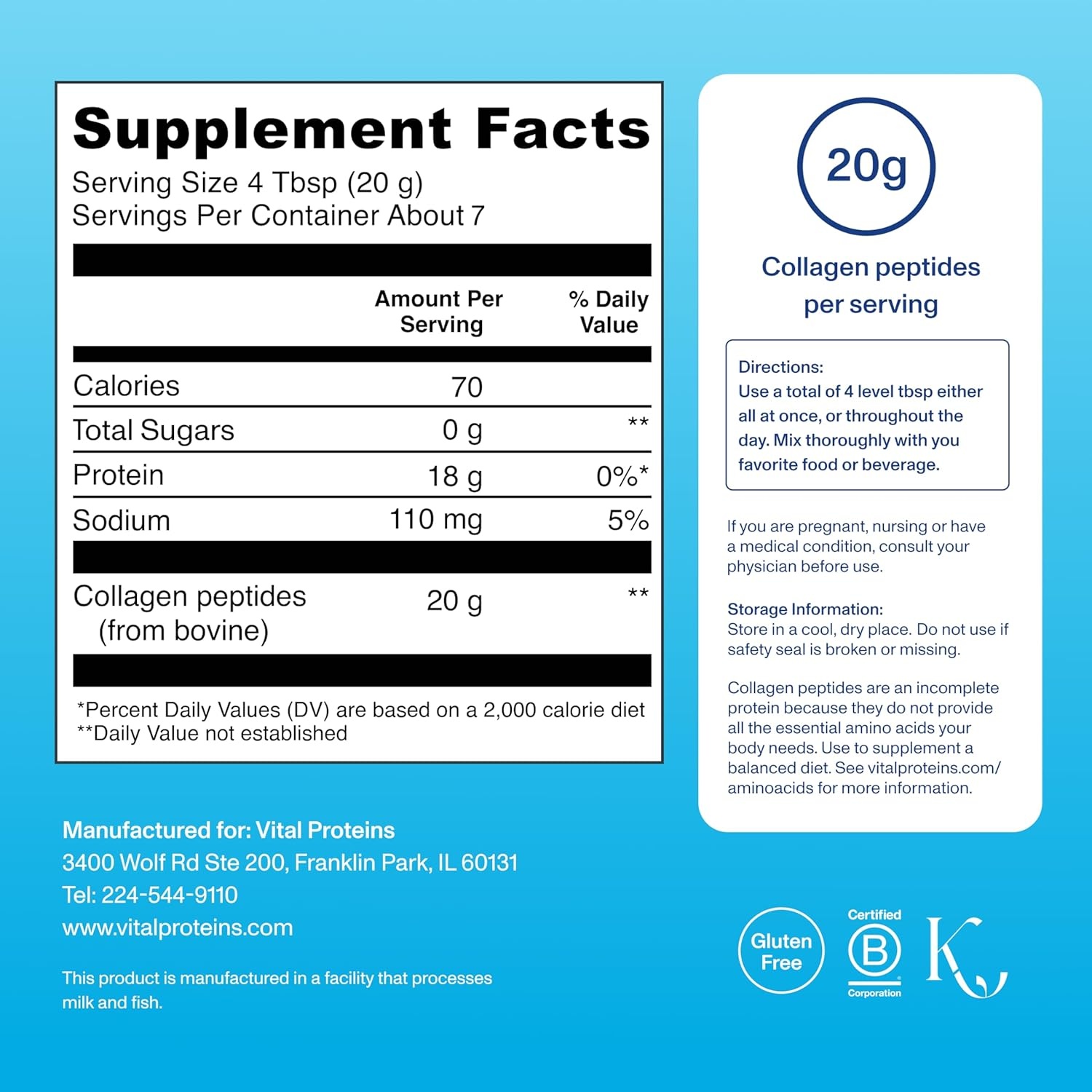 image:imageVital Proteins Collagen Peptides Powder Unflavored 933ozUnflavored