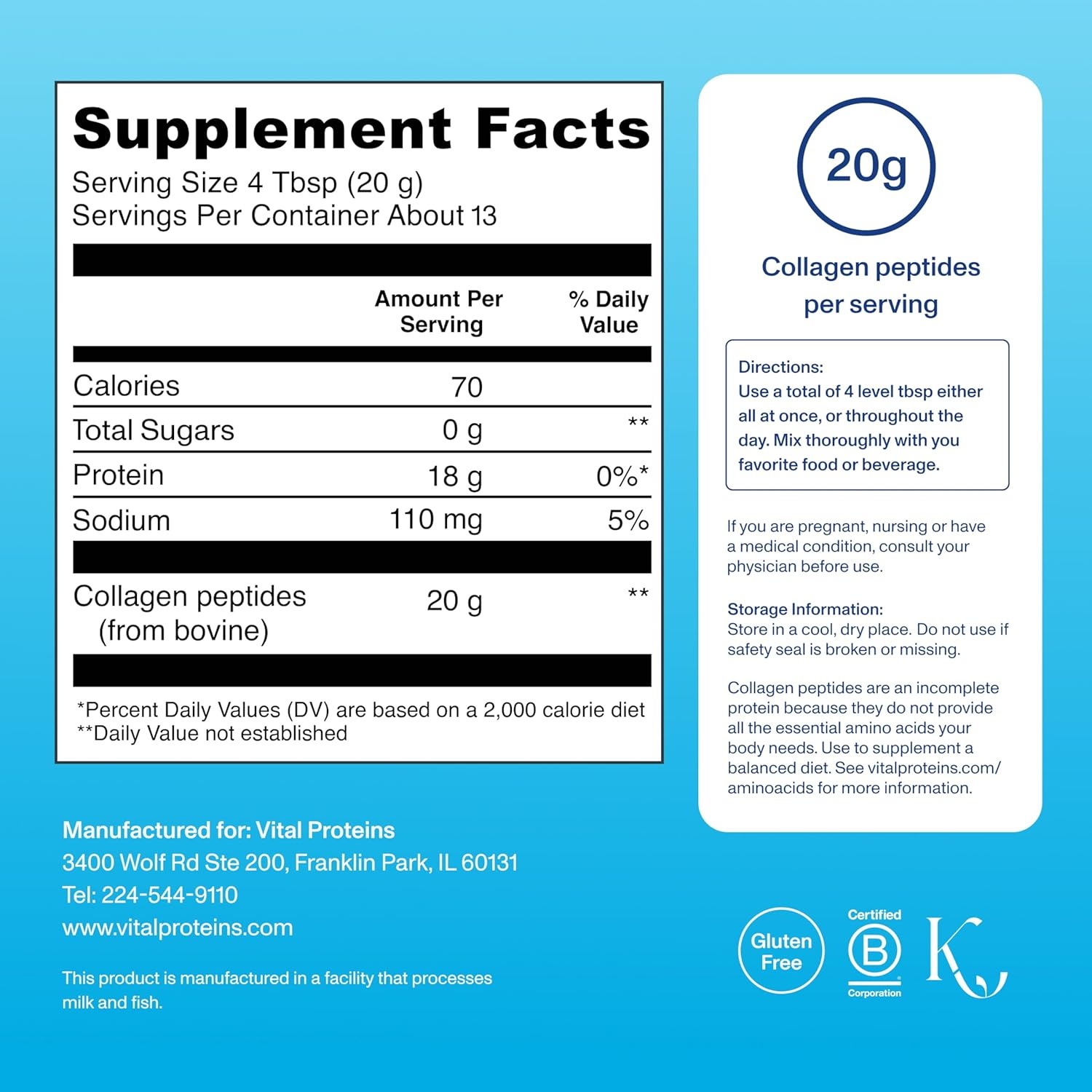 image:imageVital Proteins Collagen Peptides Powder Unflavored 933ozUnflavored