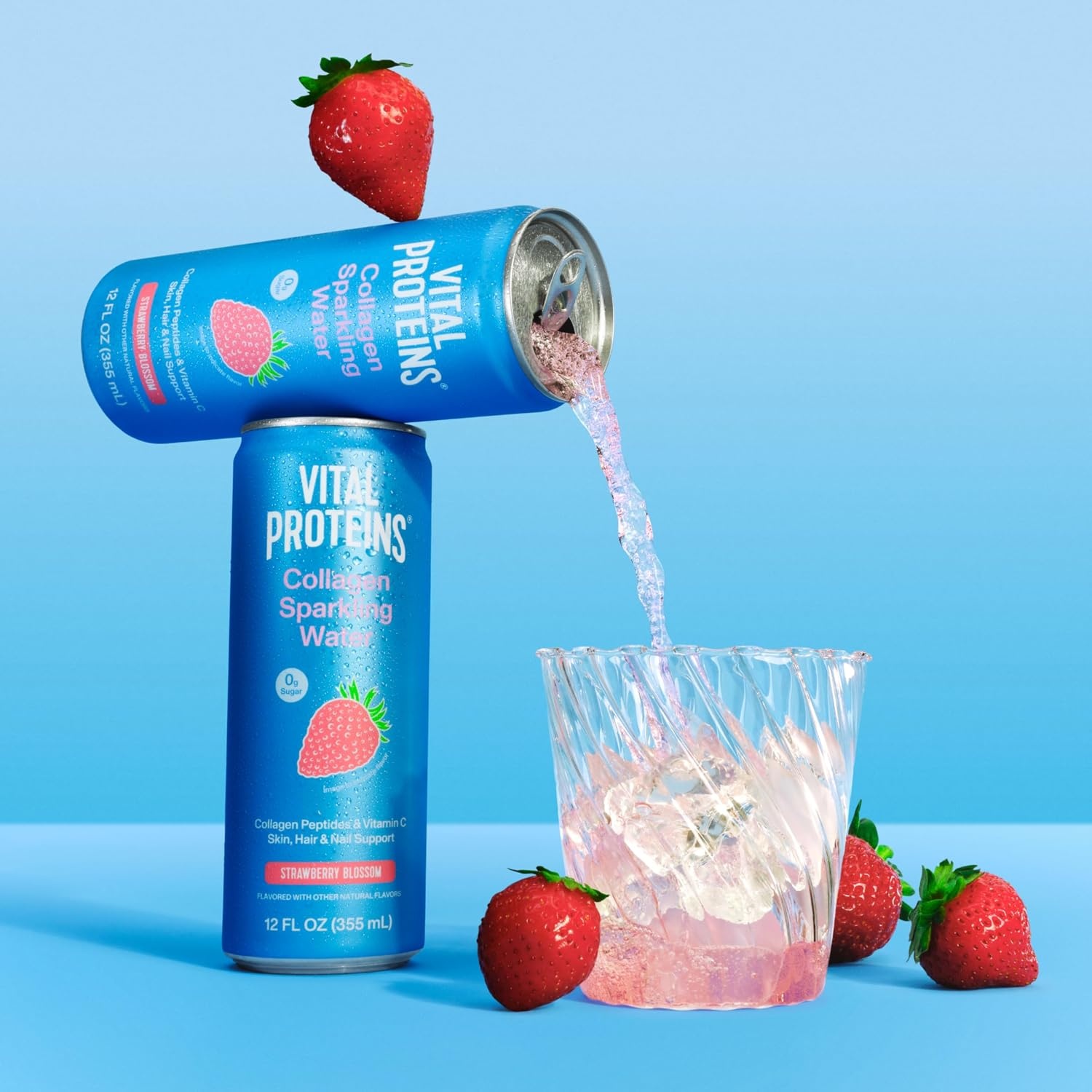 image:imageVital Proteins Collagen Sparkling Water Strawberry Blossom 12 FL OZ 12 PackStrawberry Blossom