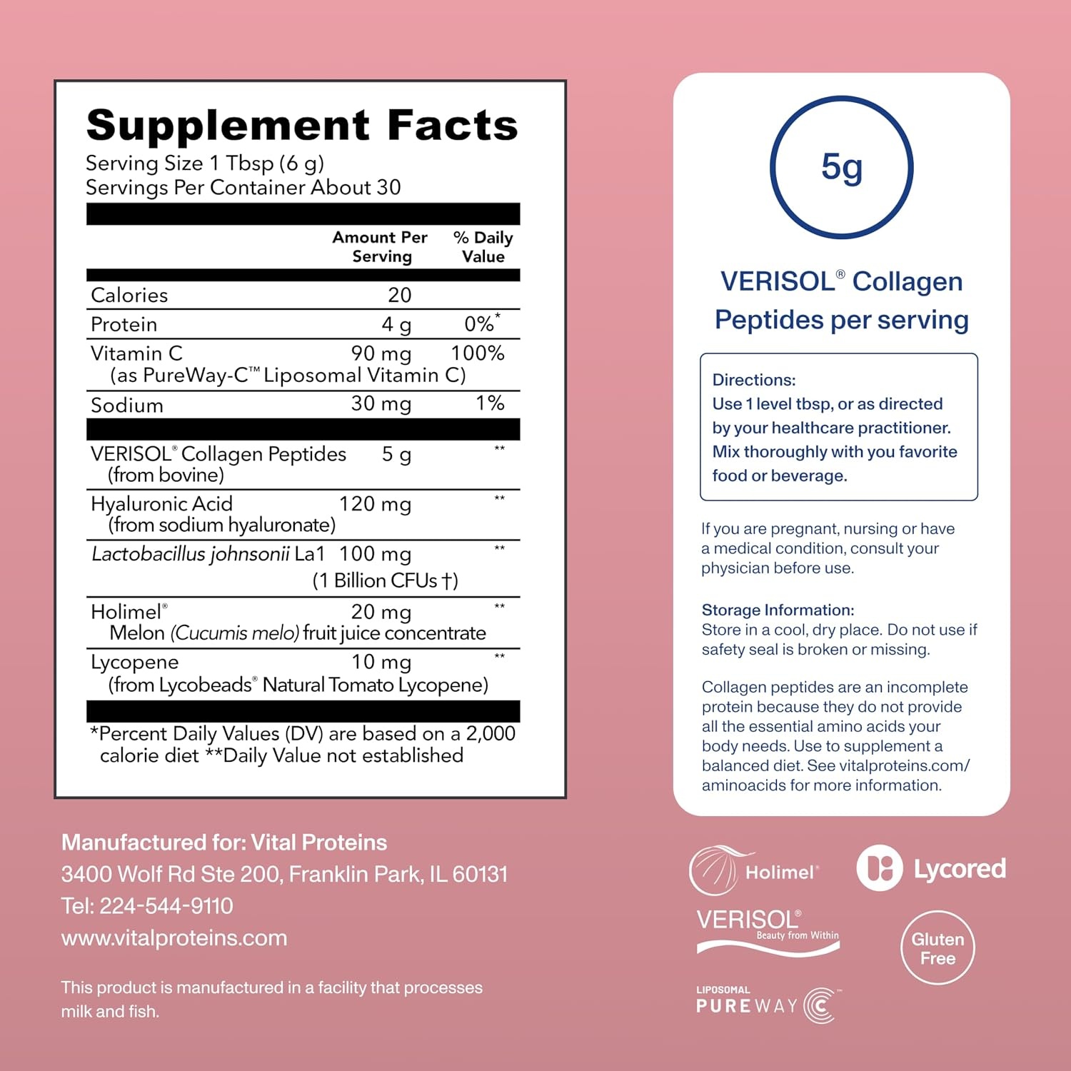 image:imageVital Proteins Professional Bioactive Collagen Complex Skin Hydration 65oz
