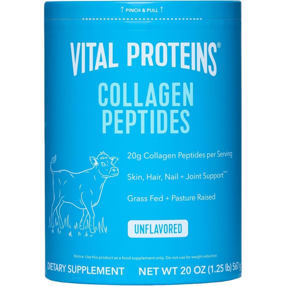 image:imageVital Proteins Grass Fed Collagen Peptides Powder Supports Hair Skin Nails Bones and Joints Health Hydrolyzed Peptides Zero Sugar Unflavored 20oz