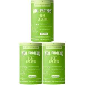 Vital Proteins Beef Gelatin Powder – Grass-Fed 16.4 oz(16.4 Ounce (Pack of 3))