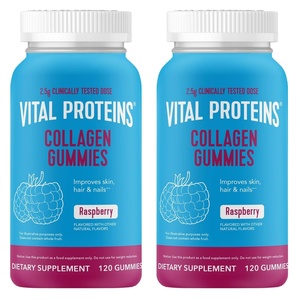 Vital Proteins Collagen Gummies, Raspberry, 120 ct, Pack of 2(Raspberry)