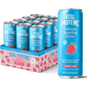 Vital Proteins Collagen Sparkling Water Strawberry Blossom 12 FL OZ 12 Pack(Strawberry Blossom)