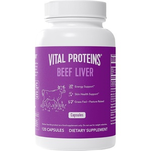 Vital Proteins Grass Fed Beef Liver, 120 Capsules