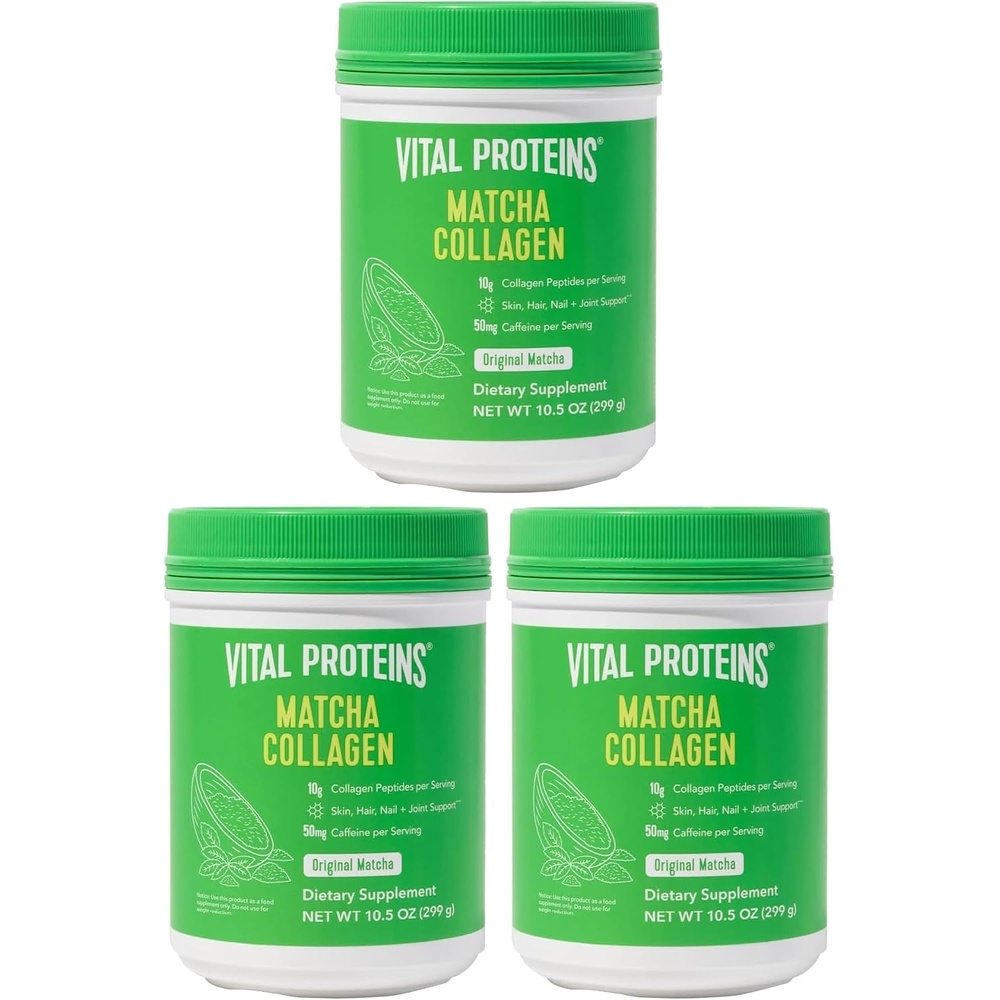 image:imageVital Proteins Matcha Collagen Peptides Powder 105oz105 Ounce Pack of 3
